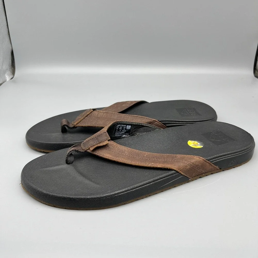Reef Cushion Phantom LE Leather Sandals  13 Beach Summer Thong Flip Flops Surfer